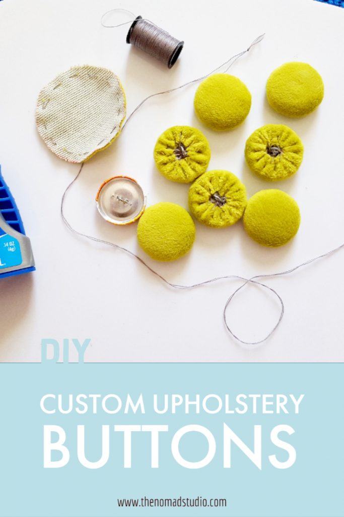 Fabric upholstery button