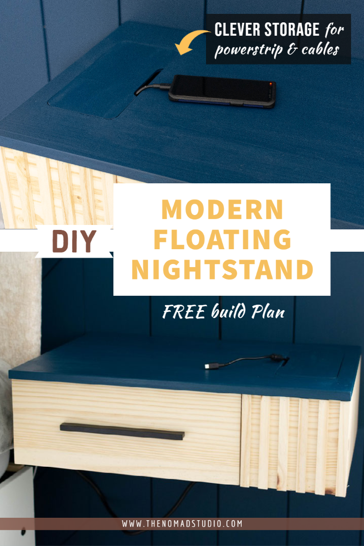 DIY Modern Floating Nightstand