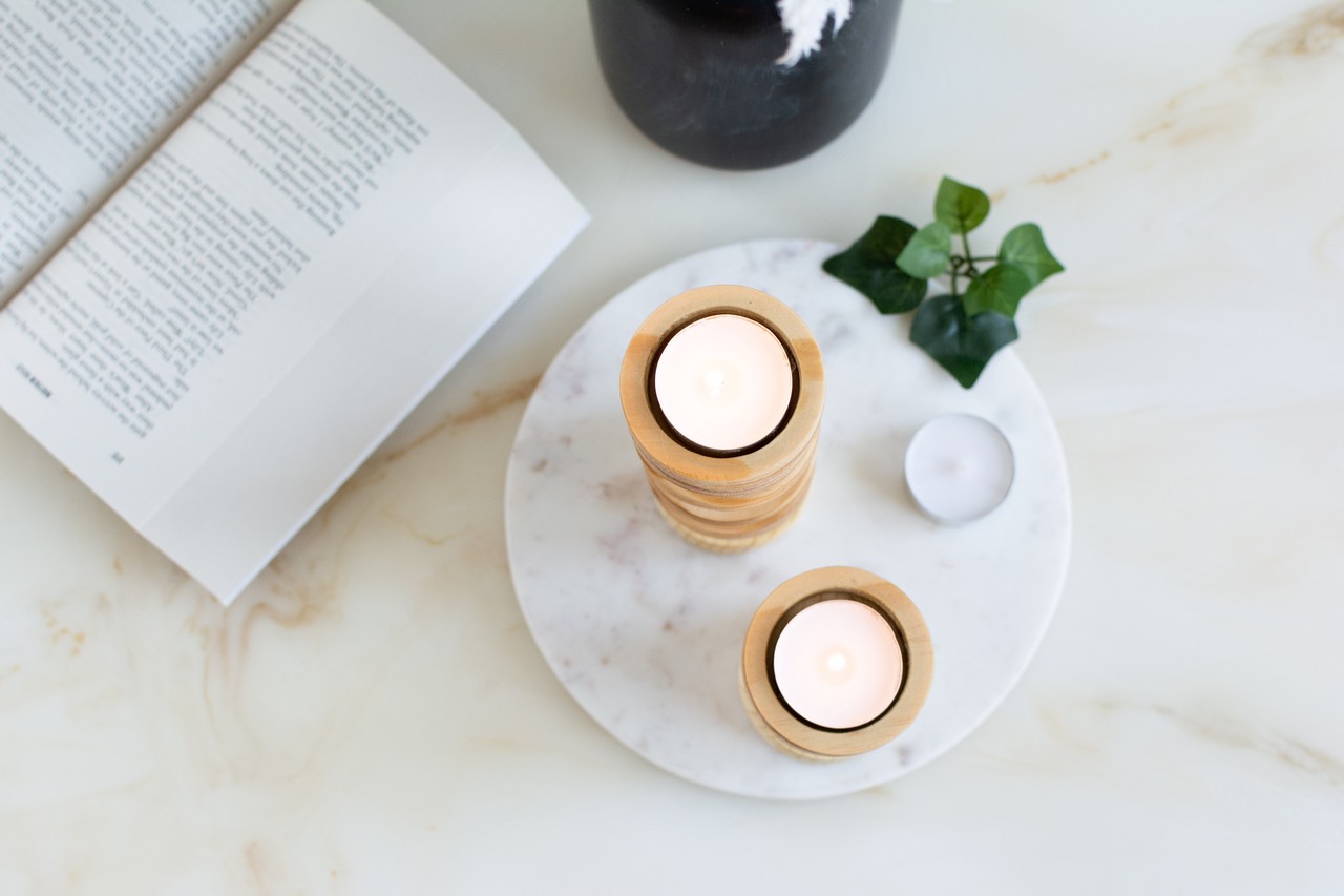 DIY Tealight Candle Holder from Scrap Wood